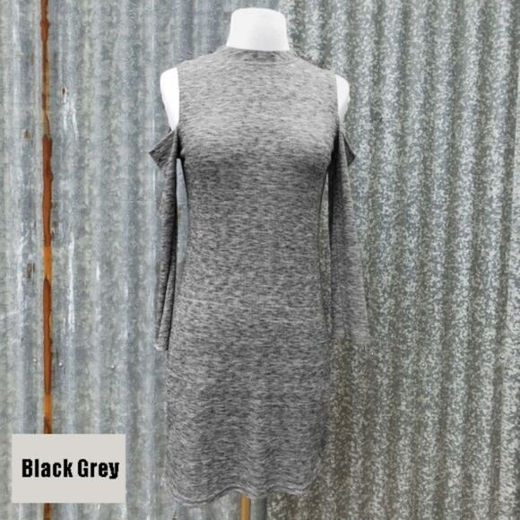 Amelia Cutout Shoulder Dress Bodycon by Poof‎ - Picture 4 of 7